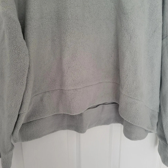 Shambhala Light Green Supersoft Fleece Crewneck Crop Sweatshirt - Picture 4 of 5